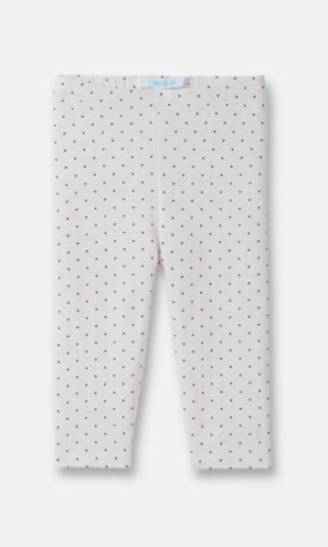 Legging 3/4 à pois argentés